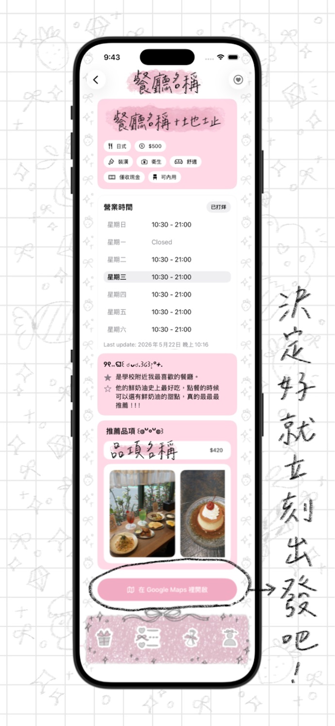 餐廳資訊頁